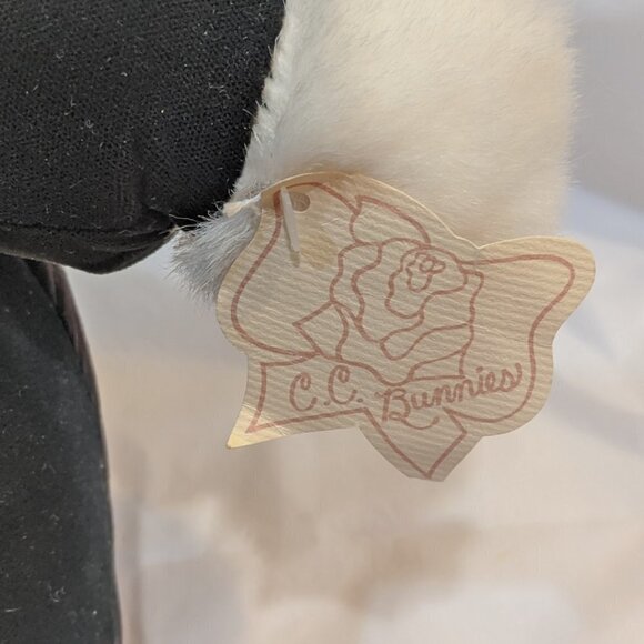 Plush Rabbit in Navy Blue Outfit Xmas CC Bunnies - Picture 5 of 5